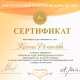 Сертификат/Диплом эксперта Романова Ксения Сергеевна