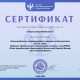 Сертификат/Диплом эксперта Сабарова Ёлан