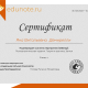Сертификат/Диплом эксперта Яна Витальевна Демирелли