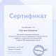 Сертификат/Диплом эксперта Светлана