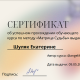 Сертификат/Диплом эксперта Katerina Petrova