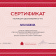 Сертификат/Диплом эксперта Набокова Анна Алексеевна
