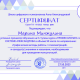 Сертификат/Диплом эксперта Марина